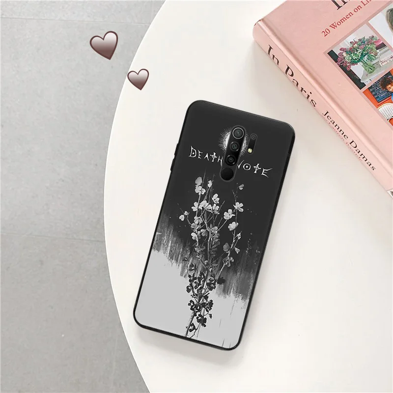 Phone Case for Redmi A2 A1 K60 K50 K40 9T 9C 9A 9I Note 9 9S 8T 8 7 Xiaomi CC9Pro Death Note Anime Soft Black Anti-Drop Cover