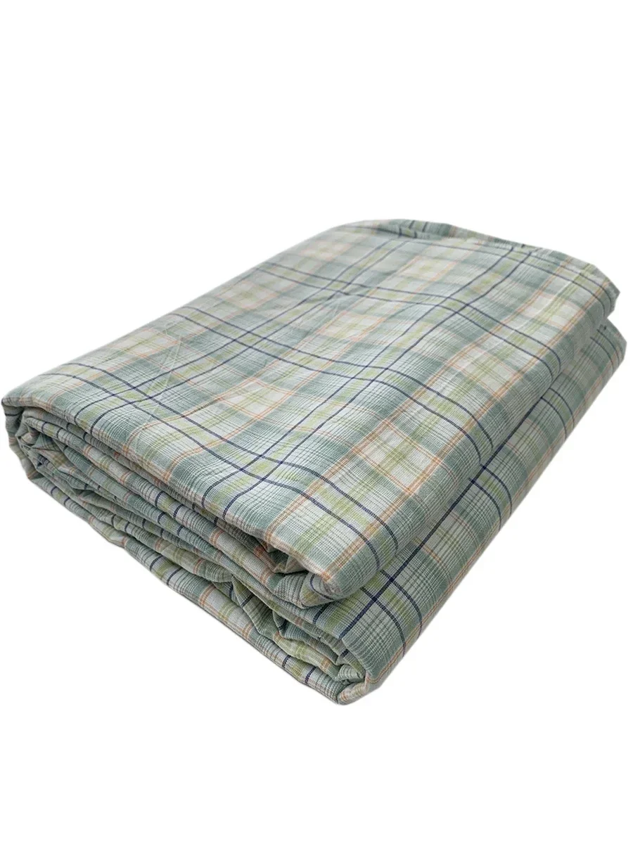 100% Cotton Plaid Fabric By The Meter for Quilt Covers Pillowcases Curtain Sewing Washable Breathable Comfortable Textile Cloth