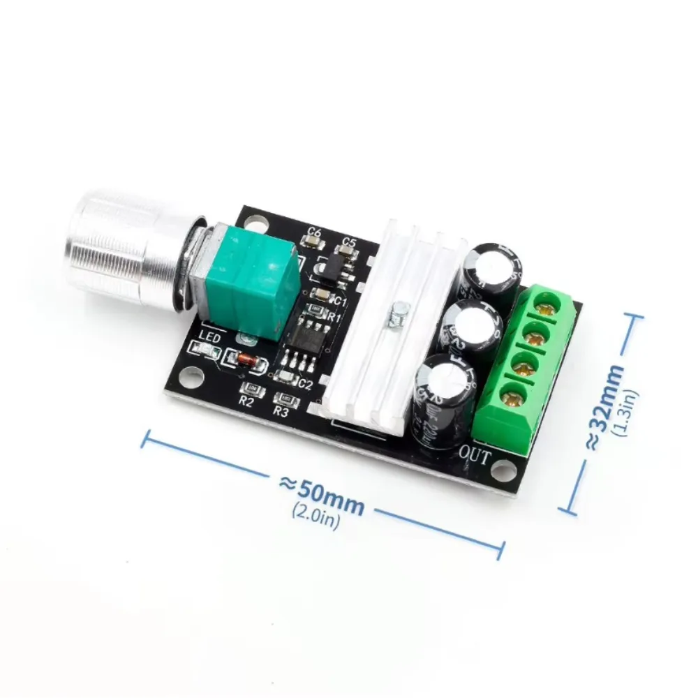 10 قطعة/الوحدة DC6-28V PWM وحدة تحكم في سرعة محرك التيار المستمر التبديل منظم متغير قابل للتعديل محافظ التحكم