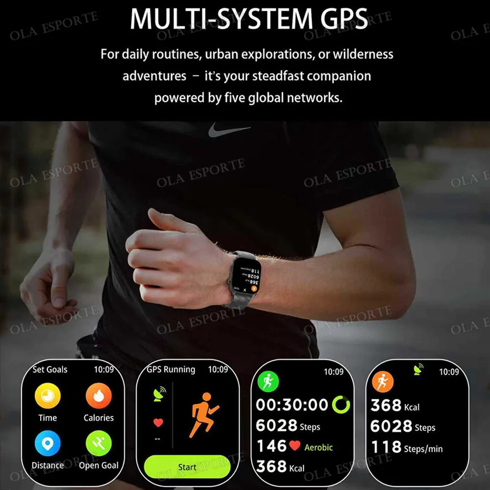 GPS ساعة ذكية للرجال والنساء 5ATM مقاوم للماء وسائط رياضية متعددة اللياقة البدنية ساعة معدل ضربات القلب مراقبة النوم Smartwatch 2025New