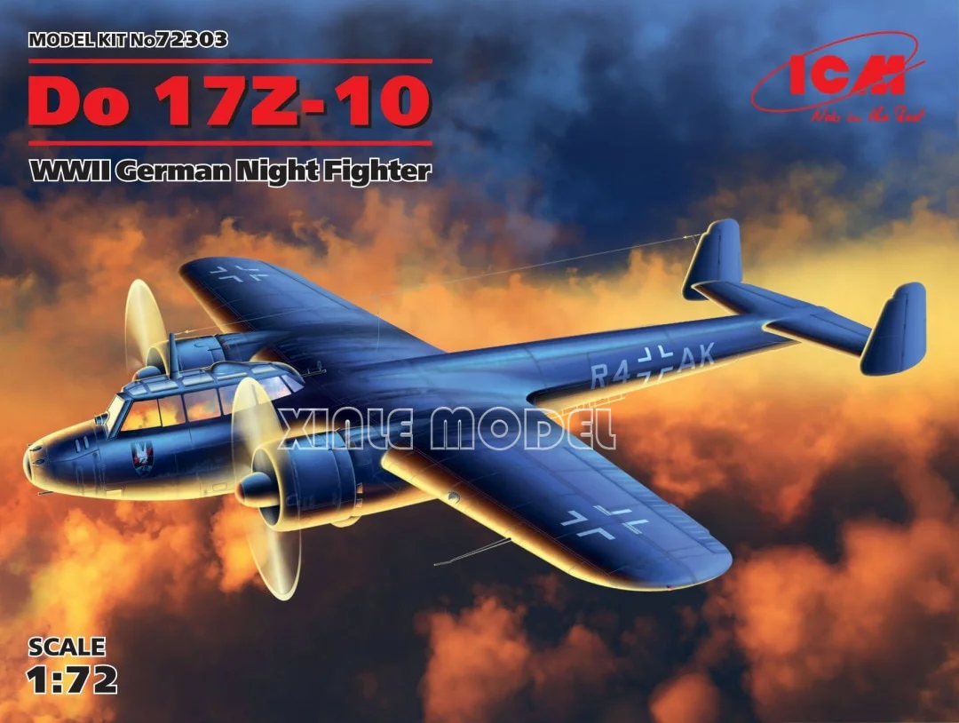 

ICM Plastic Assembled Aircraft Model Kit 72303 Do 17Z-10 WWII German Night Fighter 1/72