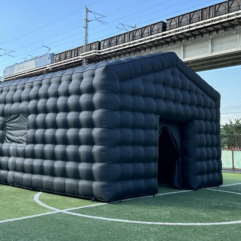 Tienda de discoteca inflable, tienda de fiesta de casa con luz de discoteca, sala de cenador cuadrada, empresa para espectáculos al aire libre, cumpleaños