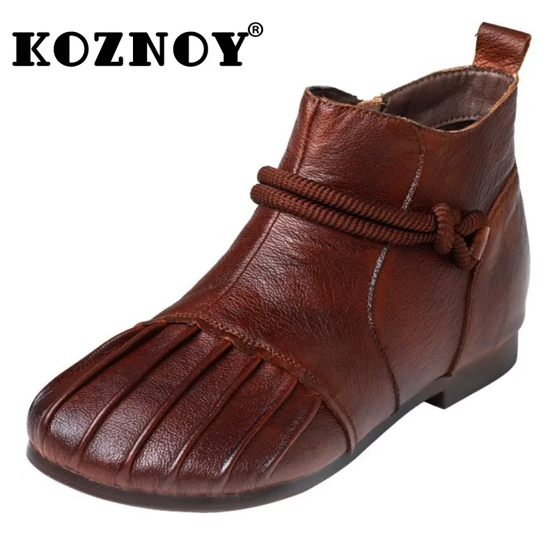 koznoy-chaussures-ethniques-en-cuir-de-vache-veritable-pour-femmes-appartements-de-rincage-chaussons-a-talons-epais-chaussures-a-glissiere-pour-dames-mode-printemps-et-automne-2cm