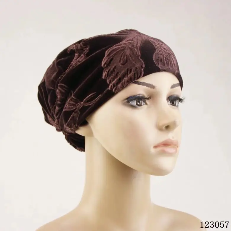 

Осень-зима бархатный тюрбан индийская шляпа женская химиотерапия мусульманский хиджаб платок капот от выпадения волос повязка на голову Turbante Mujer
