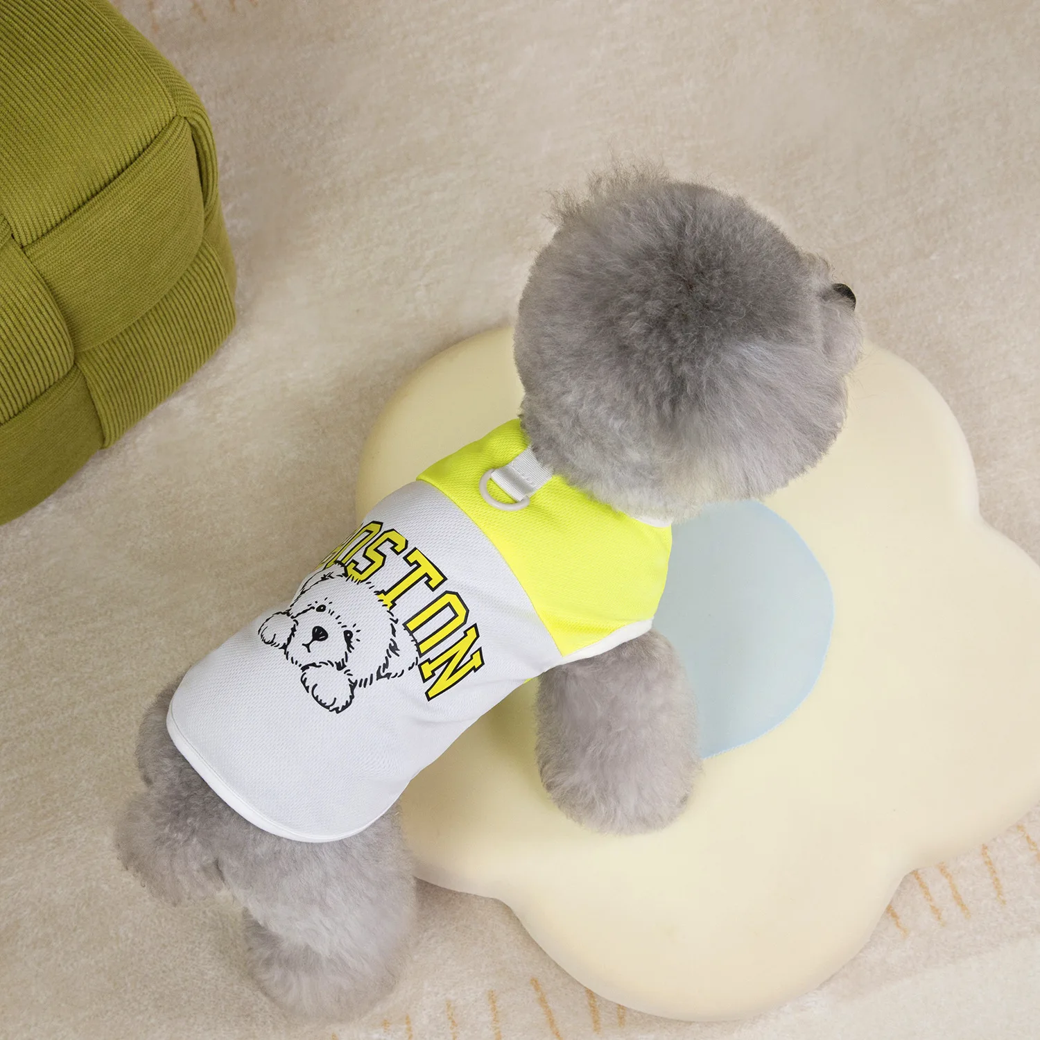 

Little Bear Cooling Vest Sun Protection Solid Color with Leash Clip Thin Style Suitable for Small Cats and Dogs Like Teddy and Bichon for Outdoor Wear