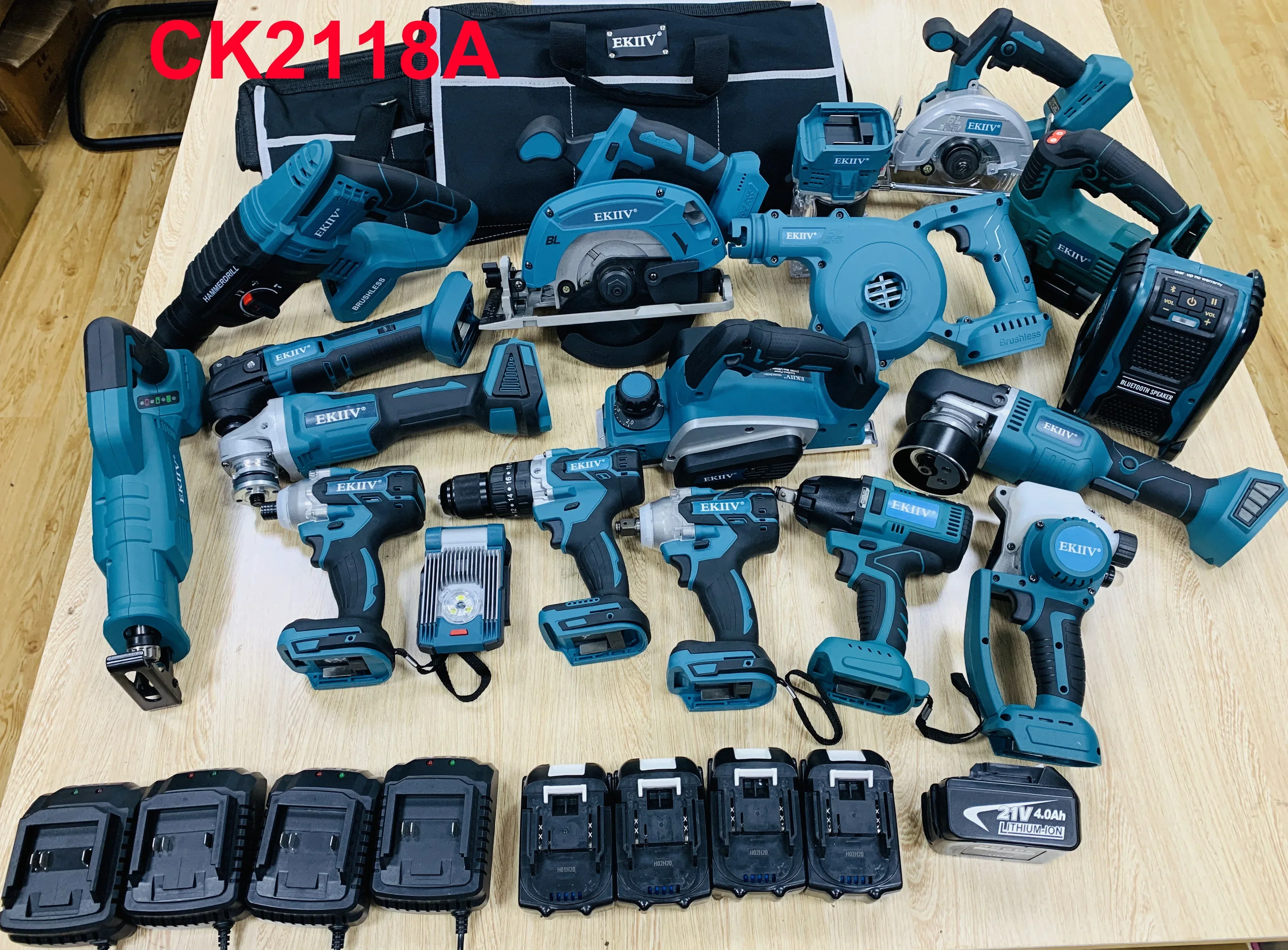 21V Power Tools Set Electric Hammer Impact Wrench Drill Machine Complete Original Replacement Lithium-Ion Cordless Combo kit