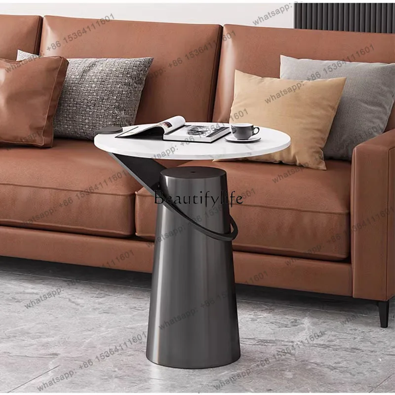 Light Luxury Simple Creative Corner Few Living Room Modern Side Cabinet Side Cabinet Balcony Small Round Tabl