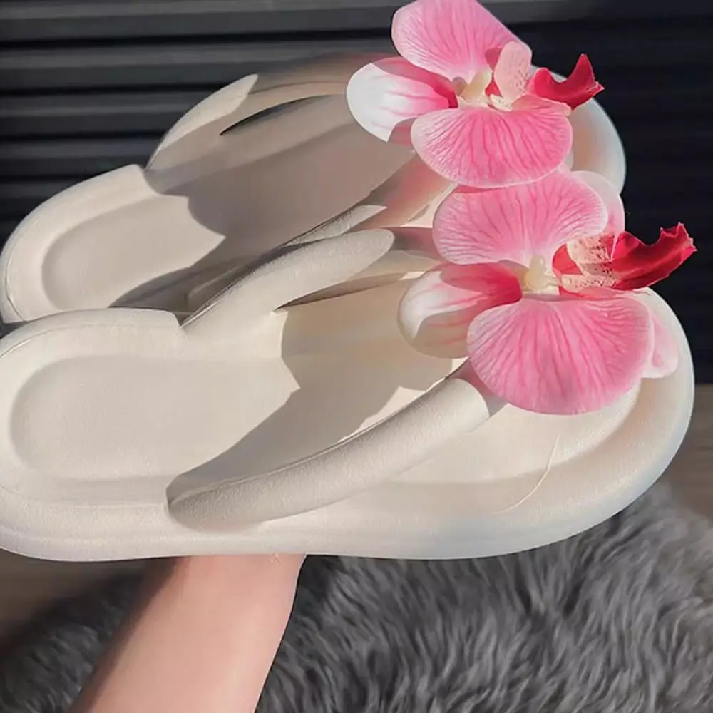 أزياء إيفا الوجه يتخبط المضادة للانزلاق الصنادل الأوركيد الصيف كليب على الشرائح عطلة