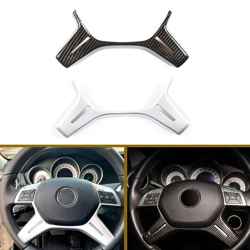 For Mercedes Benz C E ML GL Class W204 W212 W463 ABS Steering Wheel Decorative Cover Protective Patch Car Accessories