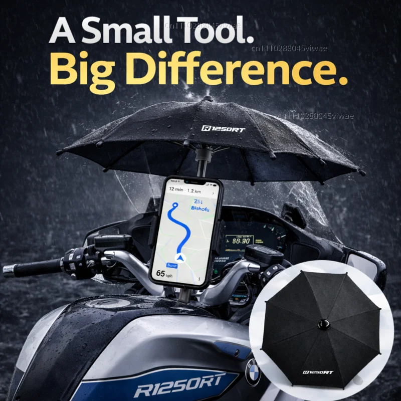 For BMW R1250RT Motorcycle Phone Umbrella Holder Waterproof Sunshade Anti Glare Rainproof Handlebar GPS Mount