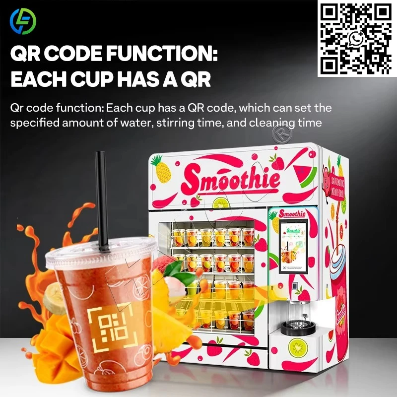 Customized  Half Automatic Smoothie Vending Machine with Blender SDK Function 32