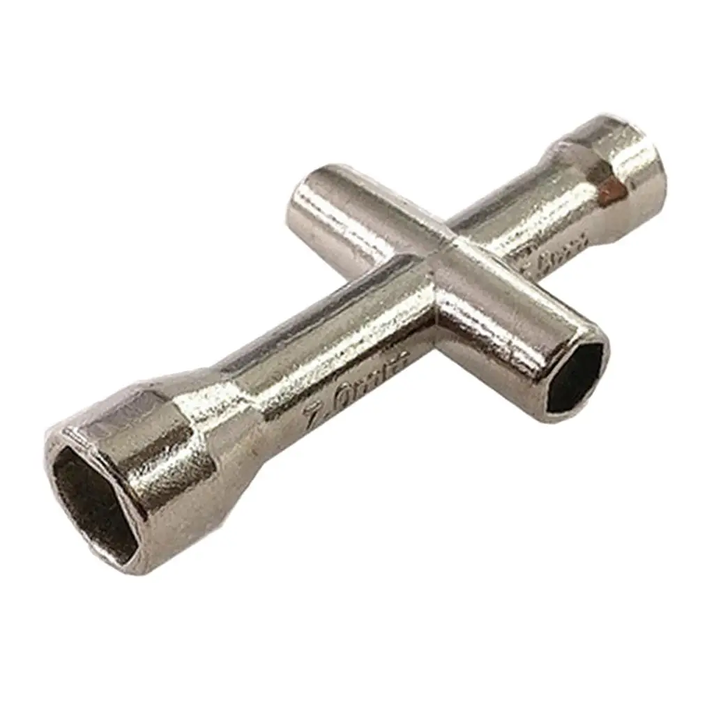 Mini 4 Way Cross Wrench Socket Spanner - 4mm, 5mm, 5.5mm, 7mm Nut Tool