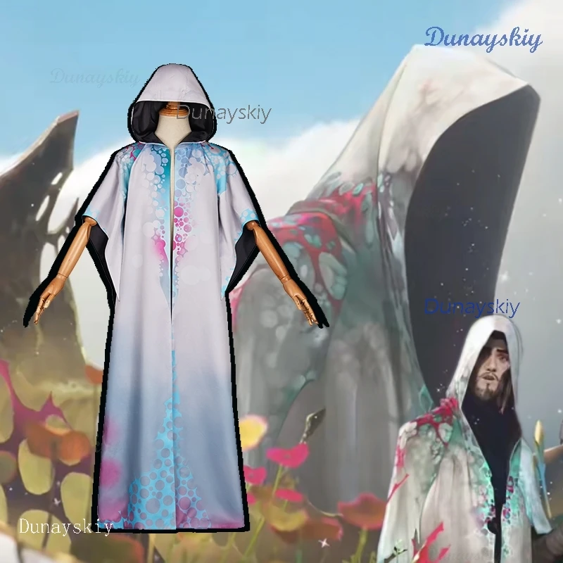 Anime Arcane S2 Viktor Anime Cosplay Costume Colorful Cloak Cape Wig Hextech Outfits Halloween Hooded Carnival Party Disguise Cl