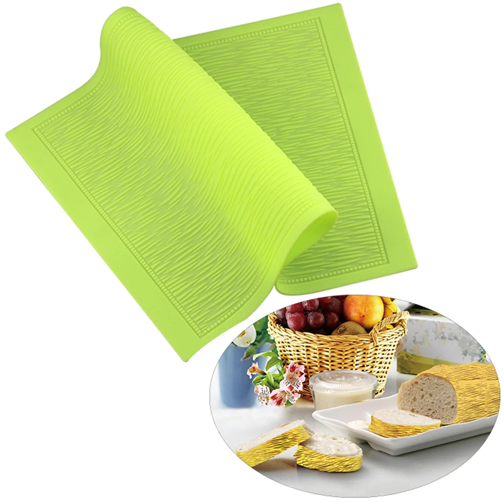 Wood Shape Texture Shape Silicone Lace Cake Mat Wedding Cake Decoration Tools Sugar Lace Mold Fondant Baking Mat