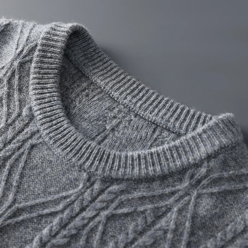 Men's O-neck Knitted Sleeveless Head Vest Sweater New Arrival Autumn and Winter 100% Pure Wool Casual Fashion Tank Pullover Top