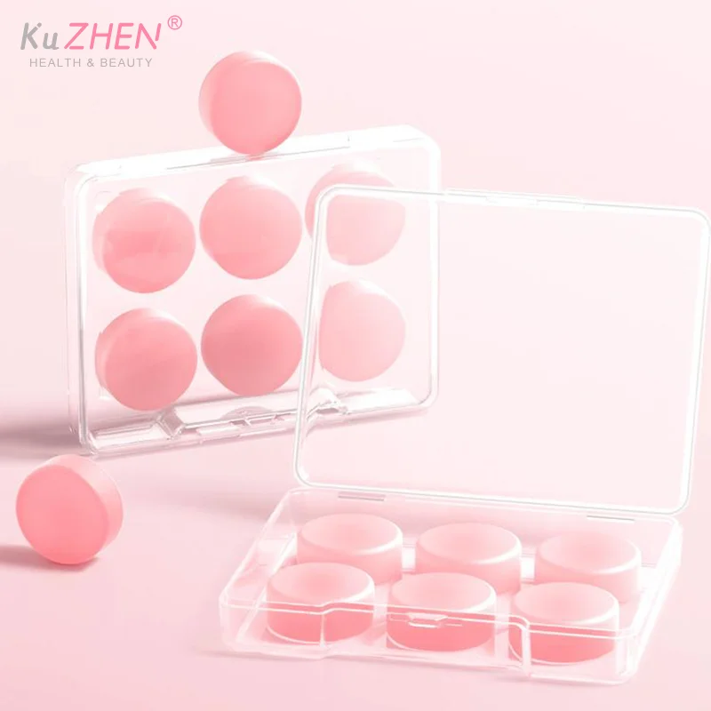 6 Pcs Silicone Ear Plugs Reusable Earplugs For Sleeping Swimming Traveling Working Studying Noise Reduction Flexible Ear Plugs