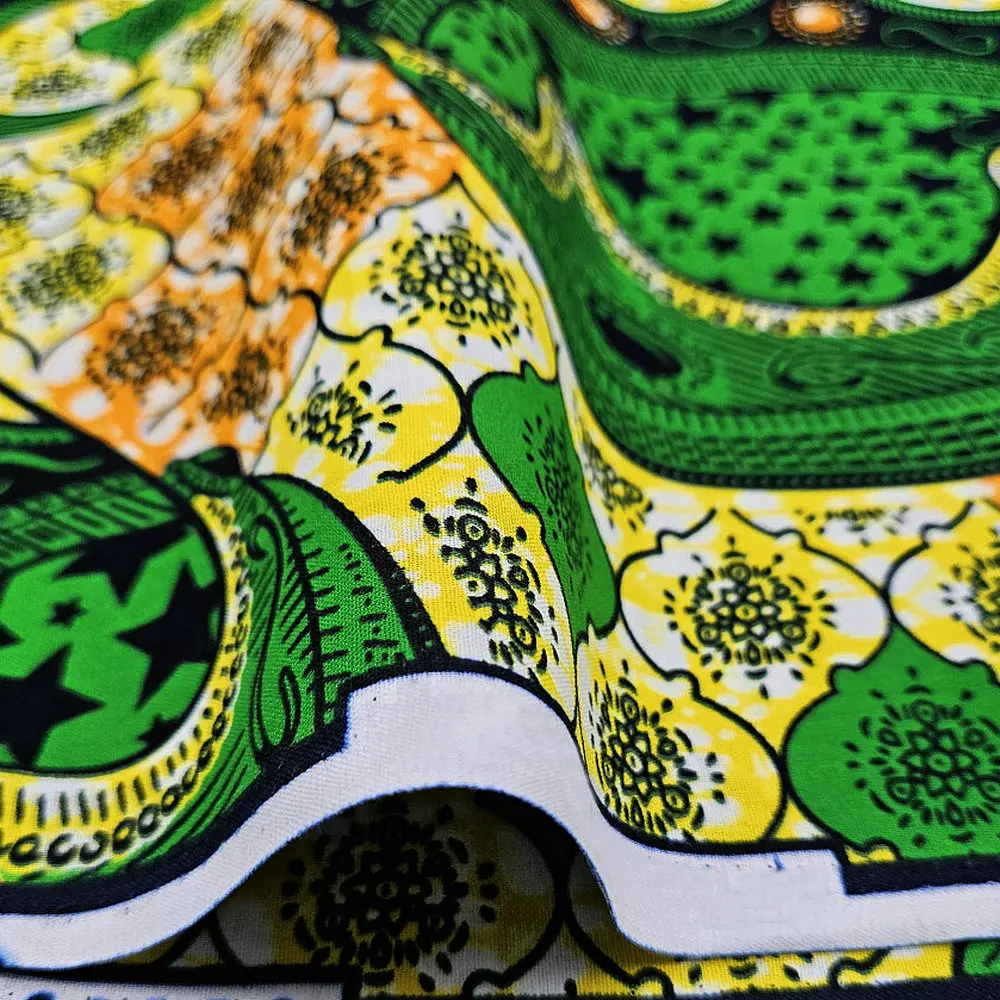 Original Super Holland Wachsdruckstoff, neues Design mit Krone, afrikanischer Stoff zum Nähen von Kleidung, 6 Yards. – Detail 13