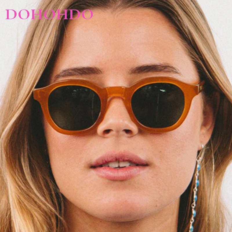 

Retro Luxury Brand Designer Big Frame Circular Sunglasses Women New Trend Outdoors Men Travel Driving Shades Female Lentes UV400