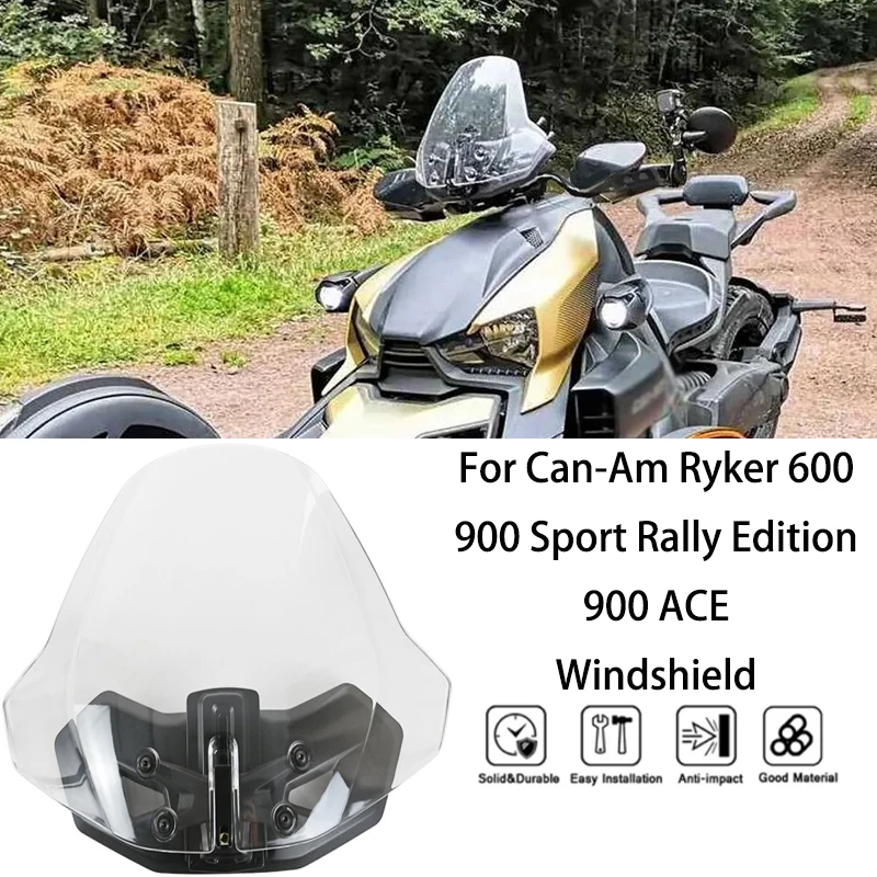 

MTKRACING For Can-Am Ryker 600 900 Sport Rally Edition 900 ACE 2019-2023 Windshield adjustable windshield