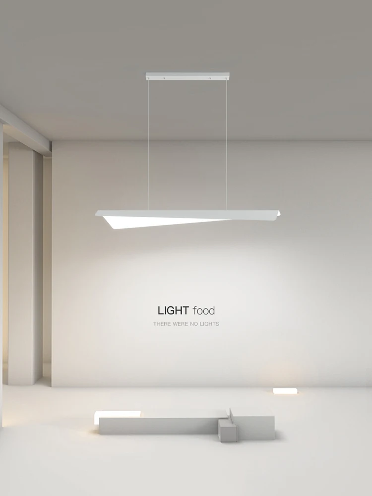 Imagem -02 - Minimalista Moderno Led Lustre Nordic Sala de Jantar Cozinha Ilha Longo Pingente Lâmpada Barra Restasurant Escritório Pendurado Luz Branco