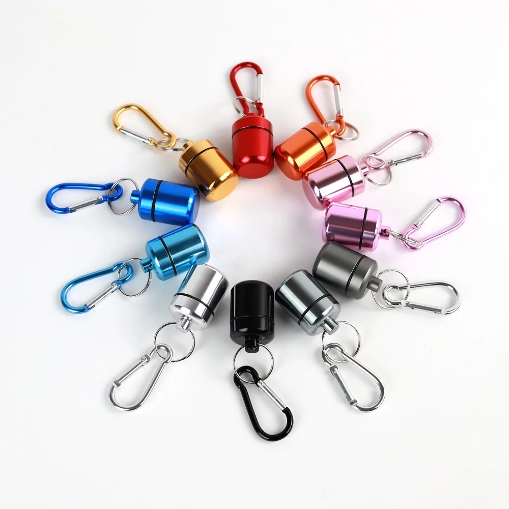 Neue Premium Tragbare Mini Pille Fall Schlüsselbund Box Wasserdichte Reise Container Flasche mit Schlüsselring für Medizin Ohr Stecker Schmuck – Detail 7