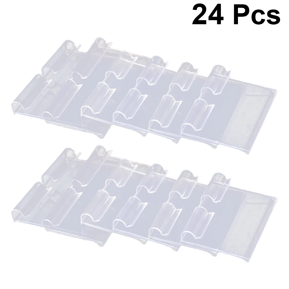 

24pcs Pvc Price Tags 4.2X10Cm Clear Plastic Supermarket Retail Store Shelf Label Tags For Shop Mall File Folder