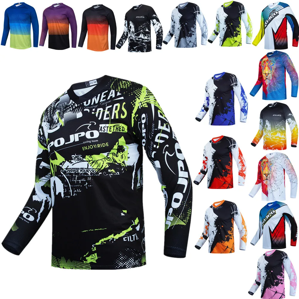 

Motocross Jersey Youth Dirt Bike Jersey Kids bmx Shirt Off Road mtb Jersey Boys Motocycle Shirt Enduro DH MX Jersey Cycling Tops