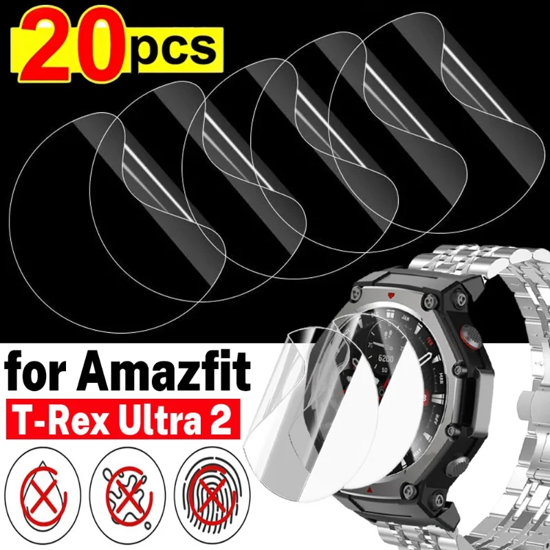 

5-20Pcs Watch Screen Protectors Hydrogel Films for Amazfit T-Rex Ultra2 Soft Hydrogel Films for Amazfit T-Rex Ultra2 Not Glass