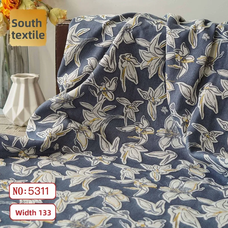 

Yarn Dyed Jacquard Fashion Fabric for Dress Shirt Coat Clothing Handmade Diy Decorative Cloth Per Meter Sewing Material