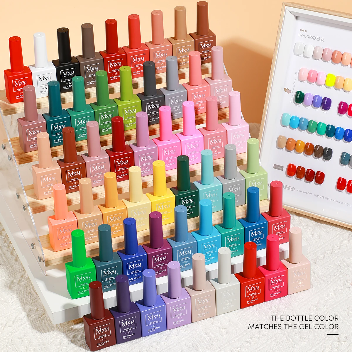 Mxsi 15ml Gel Nail Polish Neon Brown Royal Blue Red Green Pastal Nude Nail Art Varnish Gel Lacquer Top Coat UV Gel Nail Not Set 썸네일 4