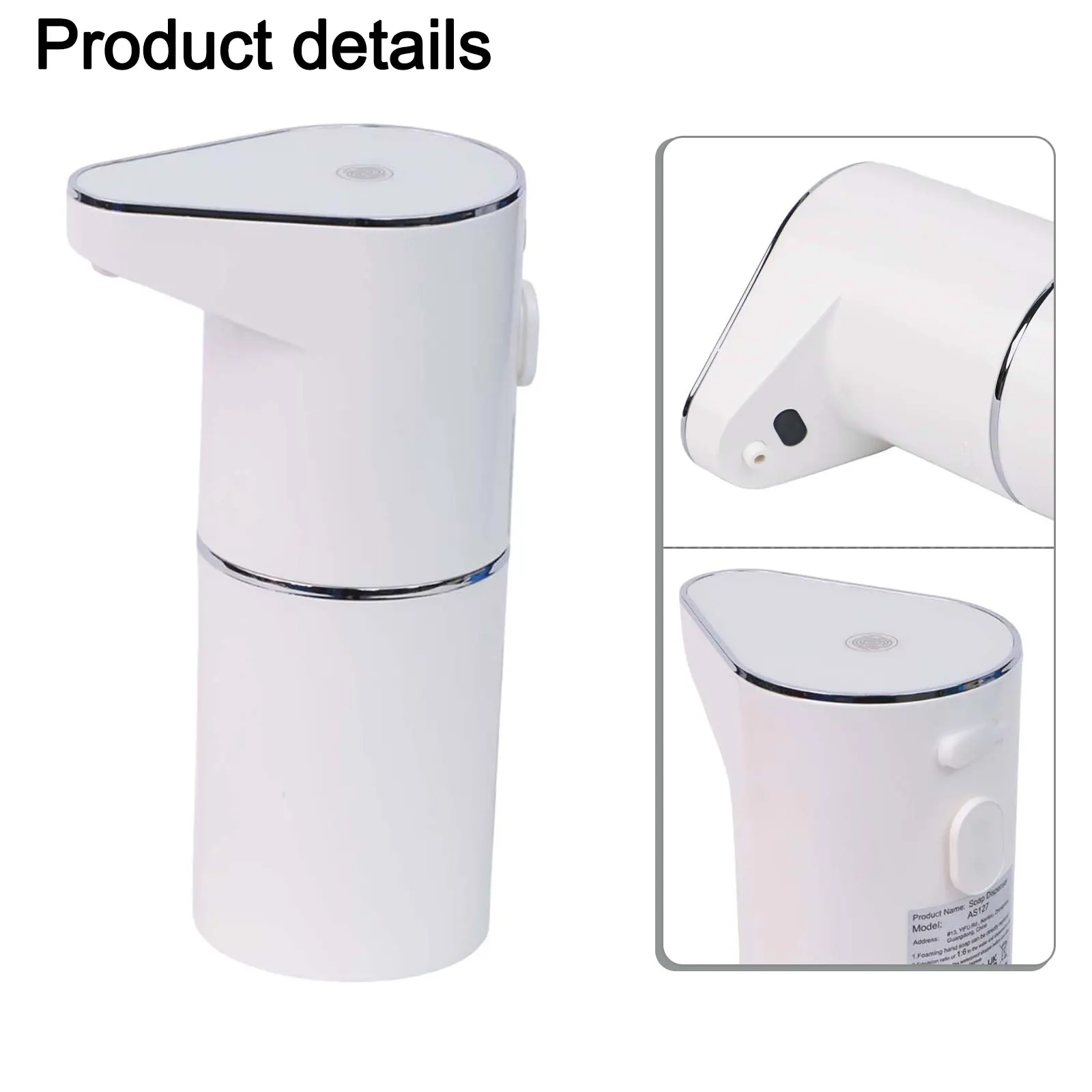 Adjustable Foam Levels Dispenser Infrared Sensing Soap 116x75x196mm Automatic Foam Dispenser Fast Sensing Operation