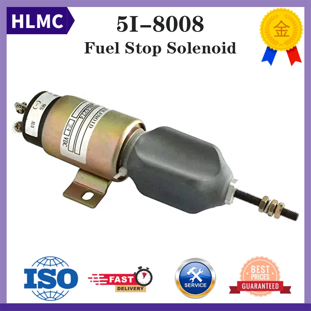 

24V Fuel Stop Solenoid 5I8008 5i-8008 Cut Off Solenoid For Excavator 307 308 311 312 Engine 3064