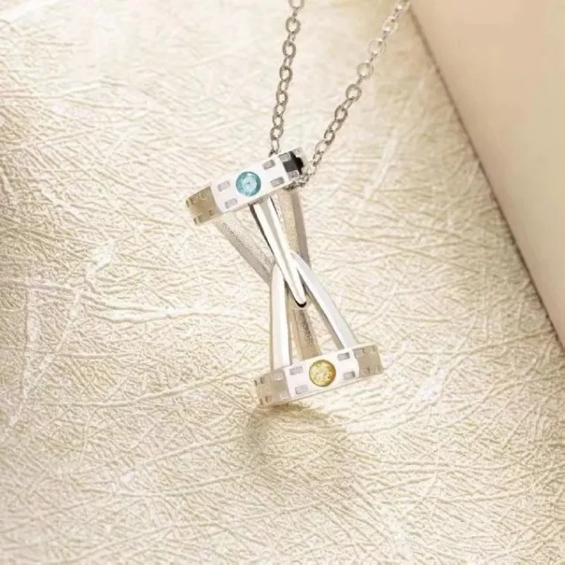 Anime Necklace for Women LINK CLICK Necklaces Man Trend Neck Silver Color Fashion Couples Party Girl Gift DEVIL GAME Accessories