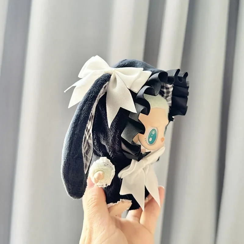 (Solo ropa) Adecuado para muñeca labubu de 15-17cm, conjunto de accesorios de decoración bonitos, mono de juego de rol de conejito de Pascua