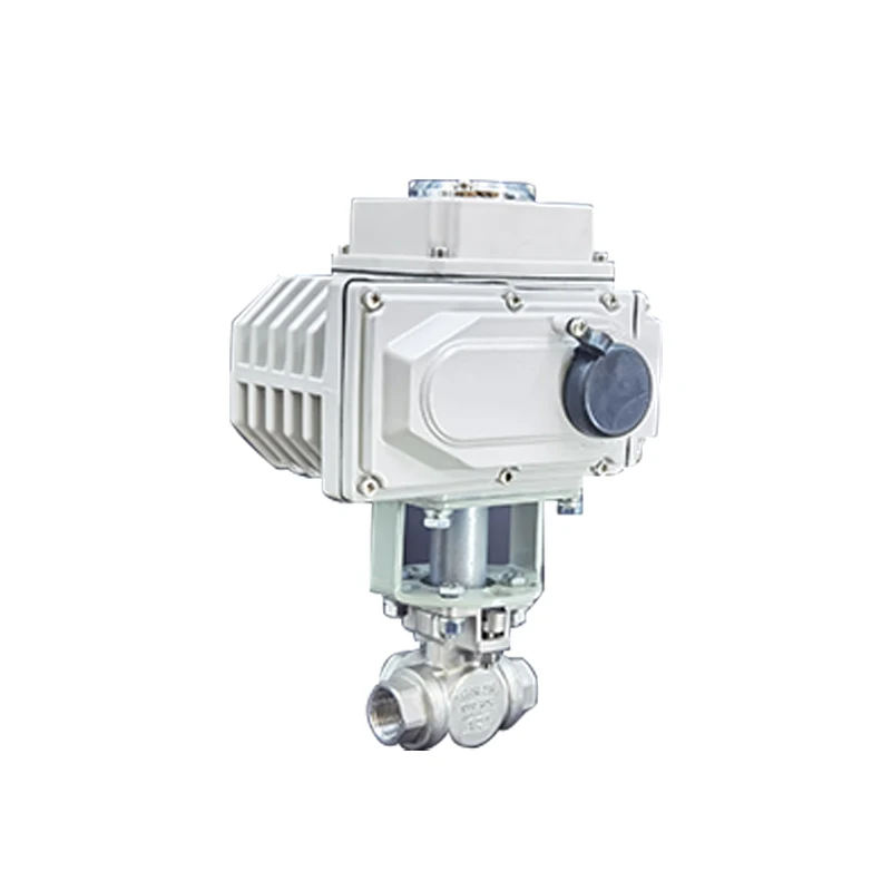 

1/2-дюймовый трехходовой шаровой кран с двигателем из нержавеющей стали