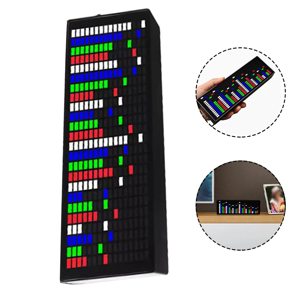 

Светодиодный музыкальный дисплей спектра звука RGB, 1624-сегментный индикатор ритма, звукоактивируемый измеритель уровня звука, питание от USB, набор для самостоятельной сборки