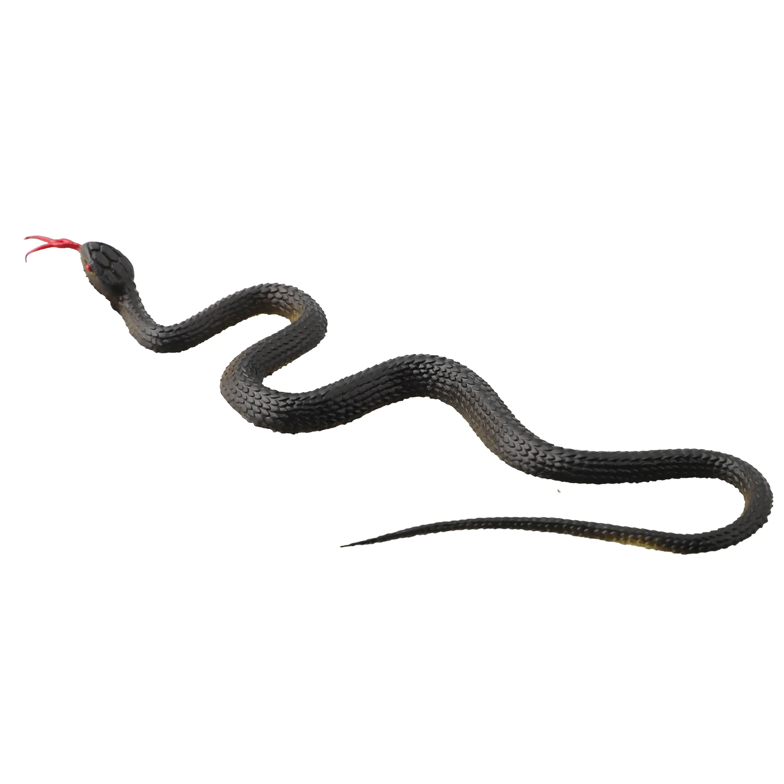Flexible Rubber Snake for Trick Pranks Garden Decor and Outdoor Bird Deterrence with Realistic Appearance and Tongue Feature