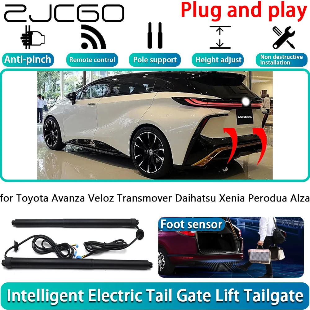 

ZJCGO for Toyota Avanza Veloz Transmover Daihatsu Xenia Perodua Alza Electric Powered Tailgate Power Liftgate Automatic Tailgate