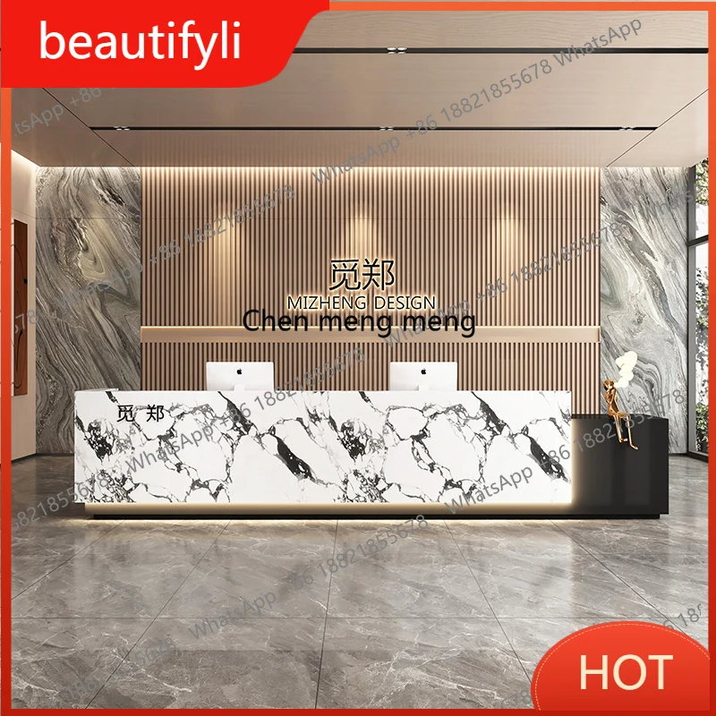 

D80 Европейские коммерческие столы-ресепшн для ресторанов, современные эстетичные минималистичные столы для компаний