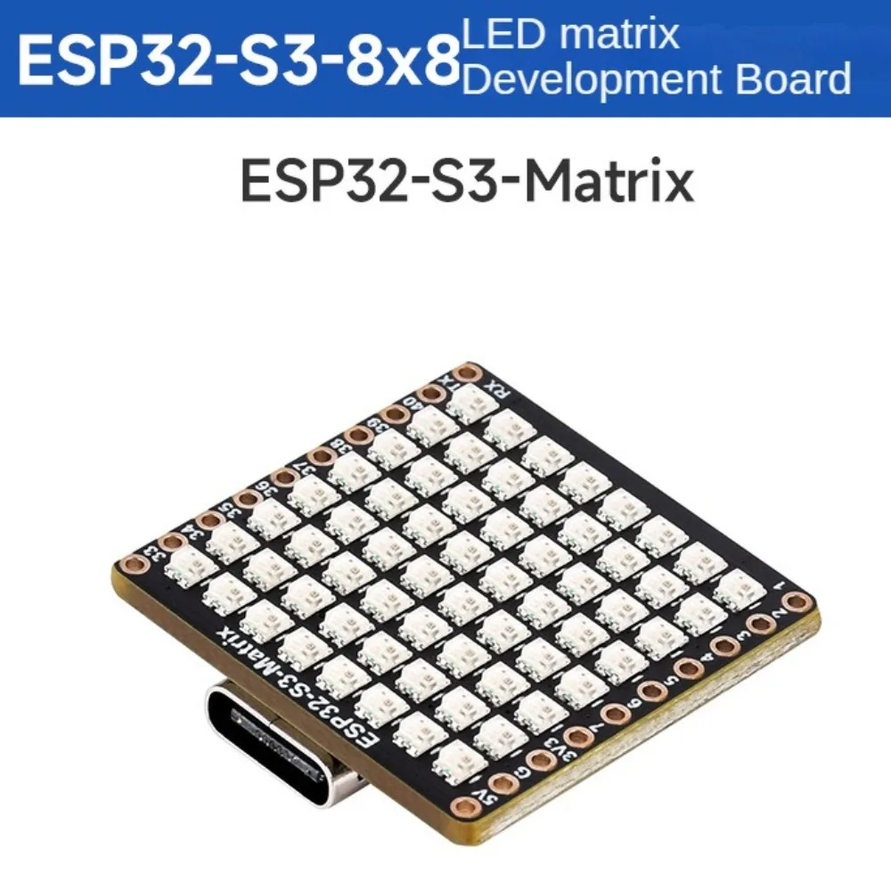 8x8 LED Matrix with Wi-Fi and Low Power Bluetooth ESP32-S3 Micro Development Board 240MHz Xtensa 32-bit LX7 Dual Core Processor