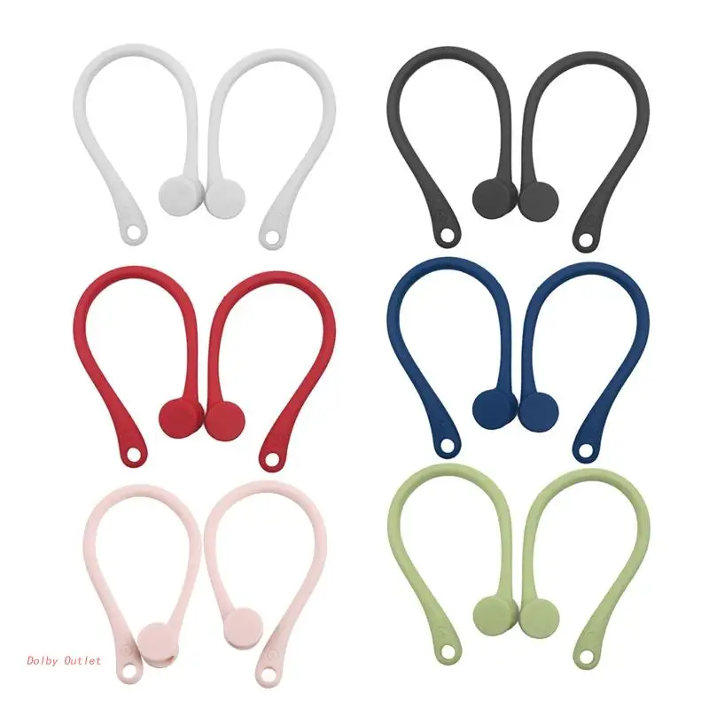 Y5JF 1Pair Soft Silicone Anti Dropping Rope Strap Anti Lost Earhook Loop String for Wireless Earphones