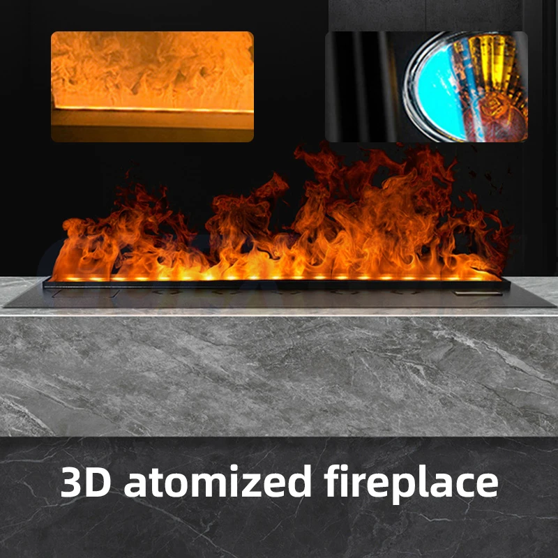 Imagem -06 - Lareira Decorativa Elétrica com Controle Remoto Mute Water Mist 3d Flame Umidificador Lareira a Vapor Moderno