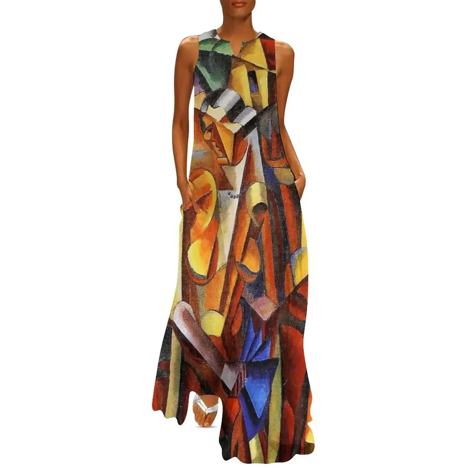 

Composition with figures - Lyubov Popova Long Dress festival outfit women Long dresses women's evening dresses 2025 Dress