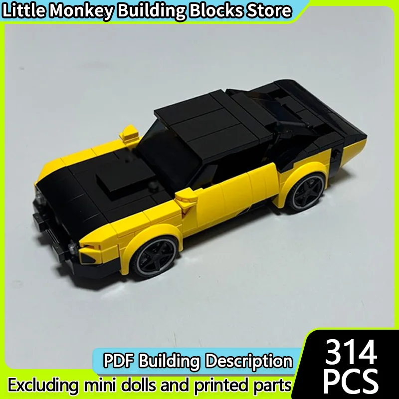Modelo de carro de corrida de velocidade moc tijolos de construção camaro americano muscle car tecnologia modular crianças presente do feriado montar brinquedo terno