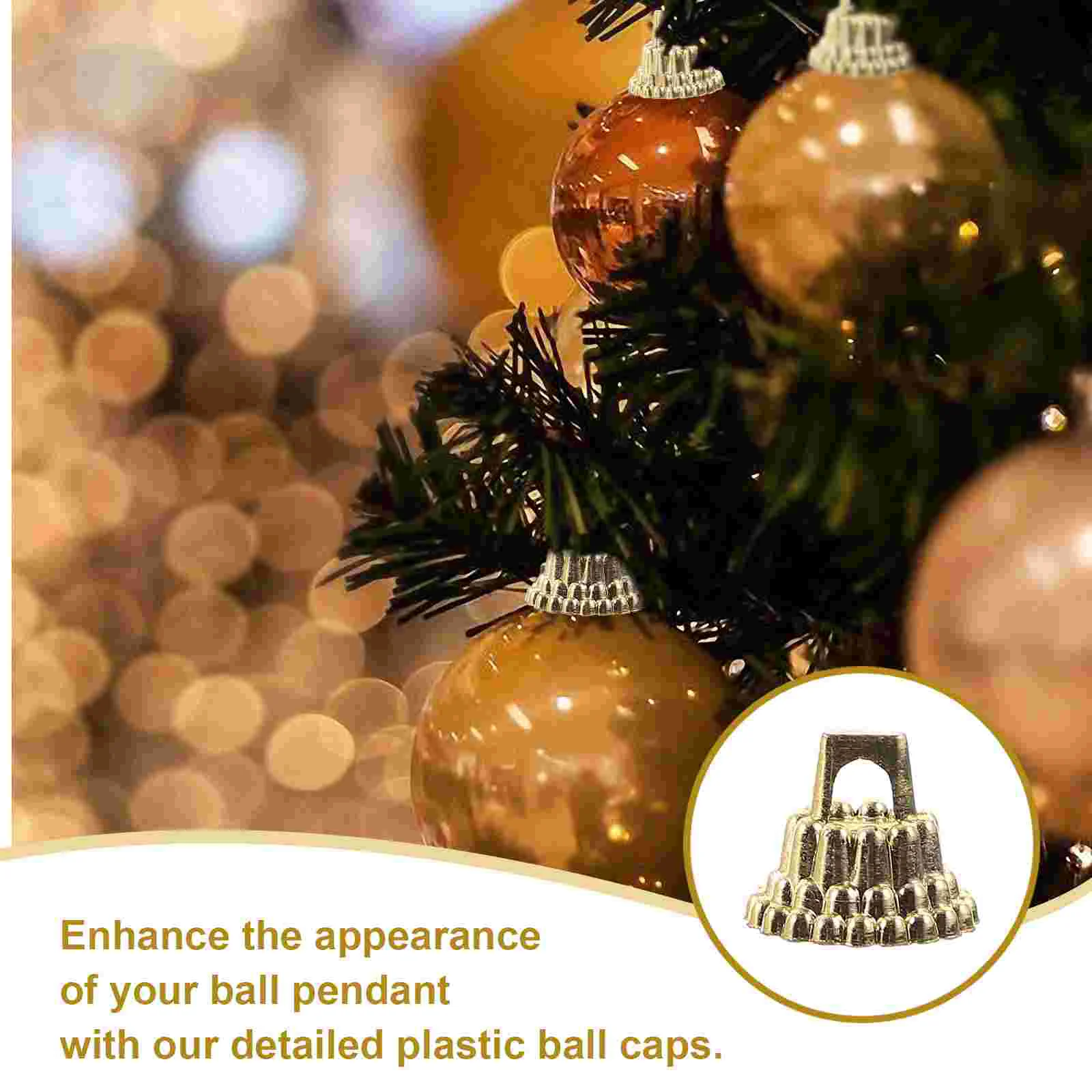 Bonés De Substituição De Bola De Natal, Tampões De Plástico Para Árvore De Natal, Materiais DIY, 1 Conjunto