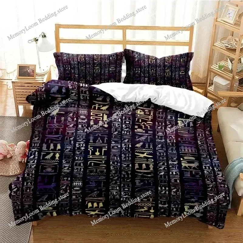 3D Print Ancient Egypt Egyptian God Egyptian Anubis Bedding Set Duvet Cover Comforter Bed Single Twin Full Queen Kids Girl Boys