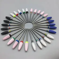 1 PC Electric Nail Polisher Tool Ceramic Nail Drill Bits Quickly Remove Nail Polish Alloy Tungsten Steel Grinding Head Nail File
