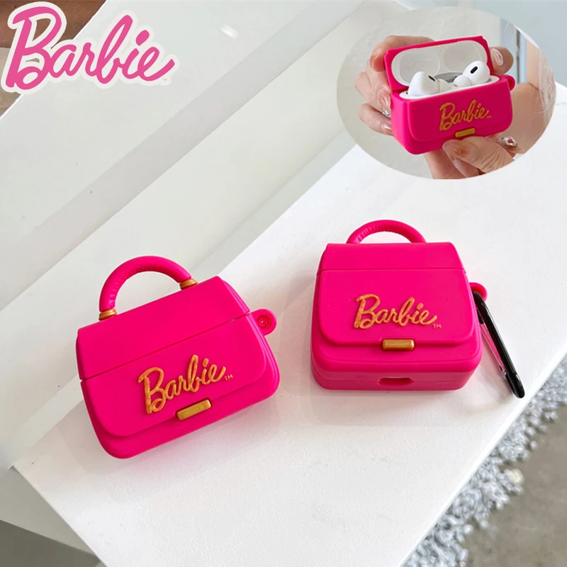 

Barbie Airpods Case for Airpods Pro 3 2 1 Creativity Bag Shockproof Soft Shell Bluetooth Wireless Silicone Headphone Cover Gift