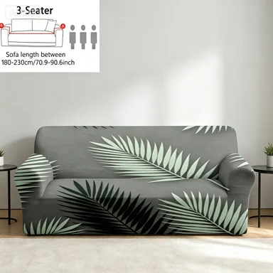 High Elastic Washable Sofa Cover, Magnolia Branch Slipcover, Tropical Palm Leaf Cover, Ink Floral Dust Cover.