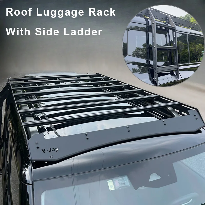 For JETOUR Traveler T2 Car Roof Luggage Rack Frame Modified Aluminum Alloy Modular Platform Side Ladder Exterior Accessories